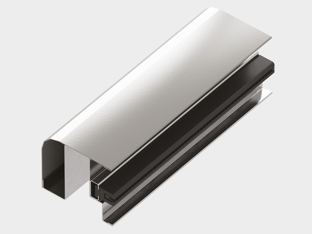 Tracks and track covers made of AISI304 stainless steel